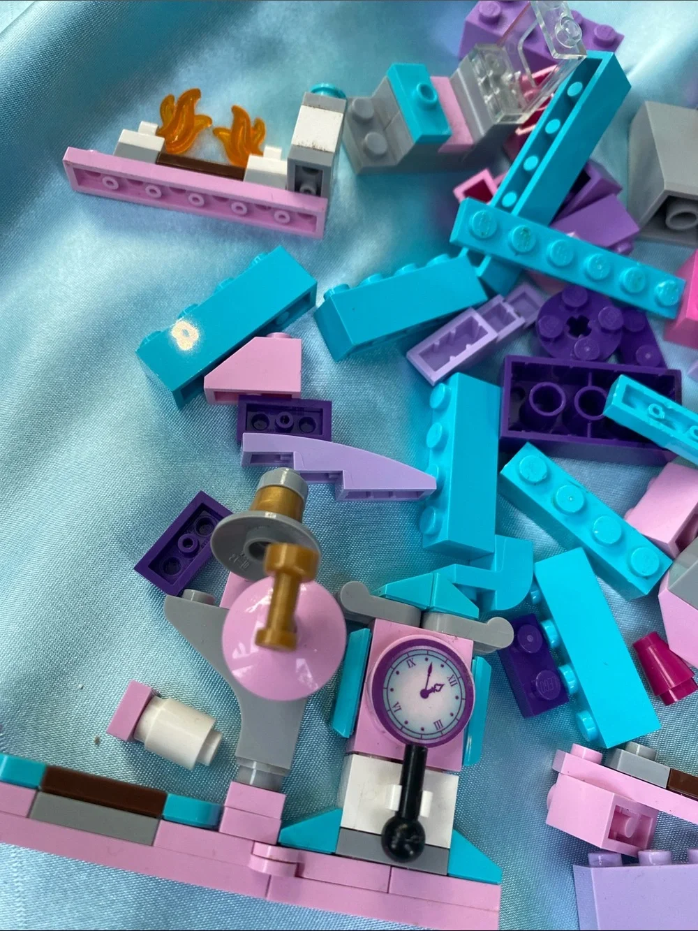 Legos bricks bundle pink purple turquoise gray
